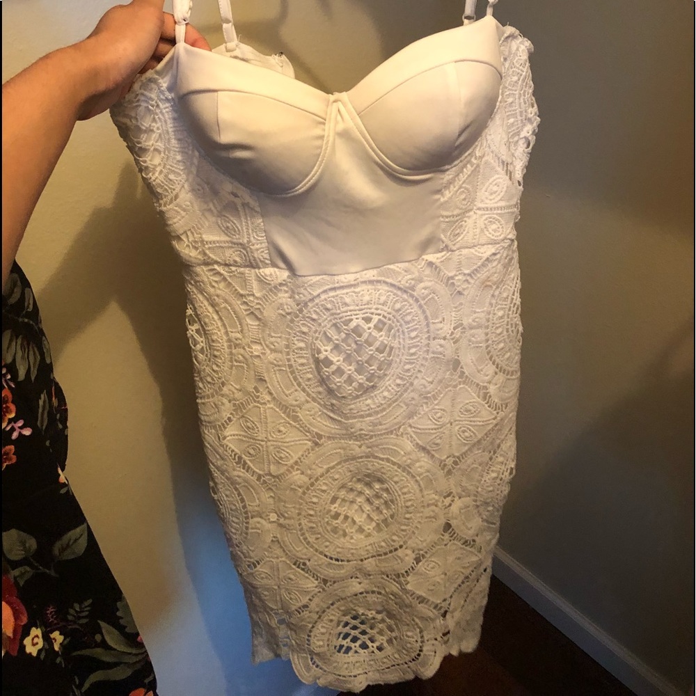 Crotchet bustier dress.